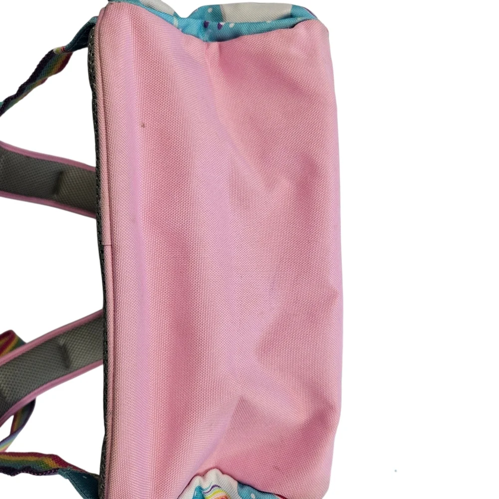 PBK Mackenzie Backpack & Lunchbox Aqua Unicorn Harper Monogram Good Condition